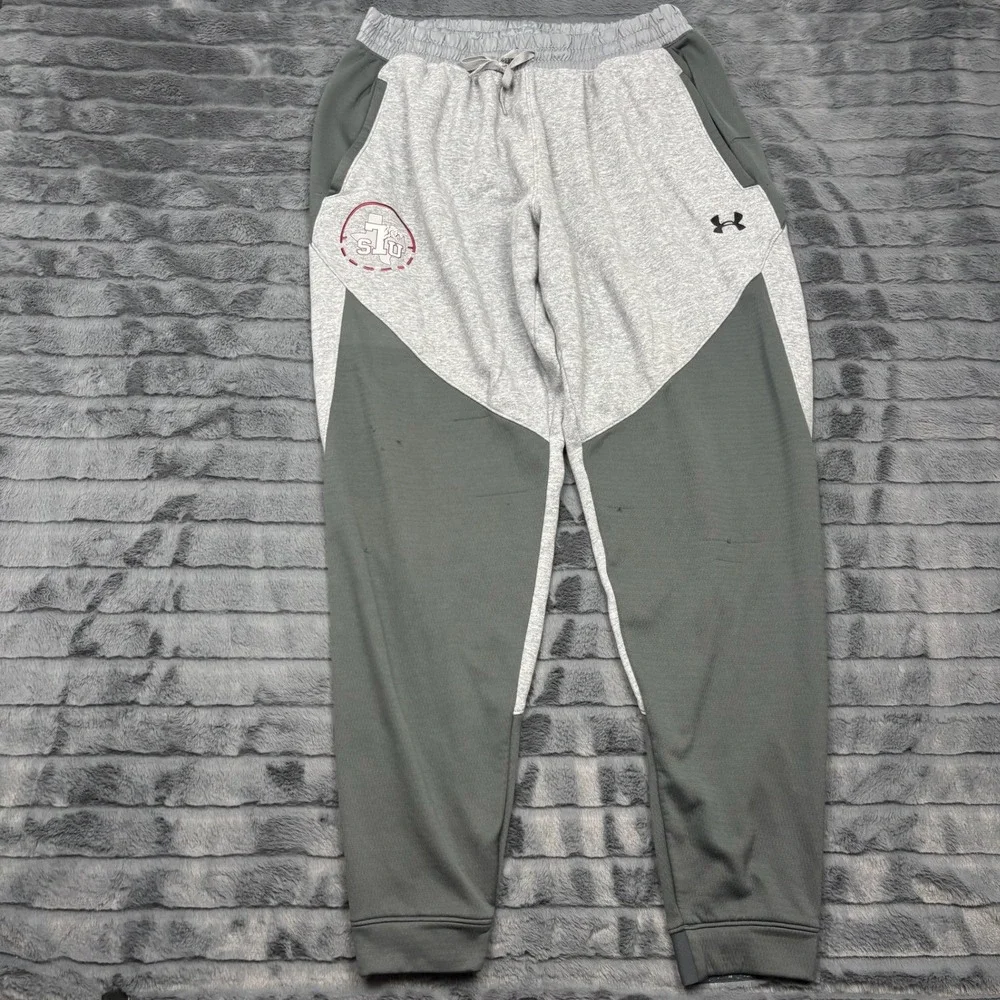 Under Armour TSU Texas Southern University ColdGear Joggers Gray Mens XLT 9396